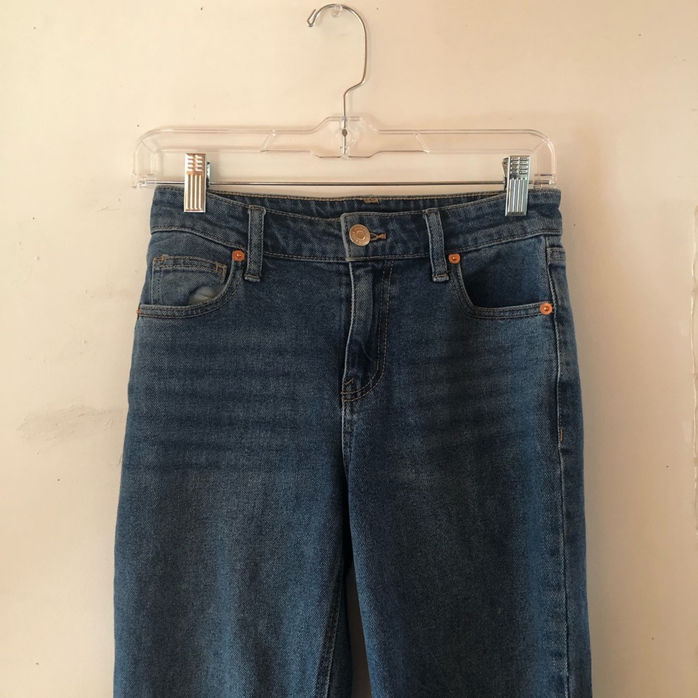 Denim Low-Waisted Wide Leg Dark Wash Jeans